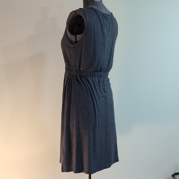 BTFBM Women's Charcoal Sleeveless Button Front Dress - Picture 3 of 8